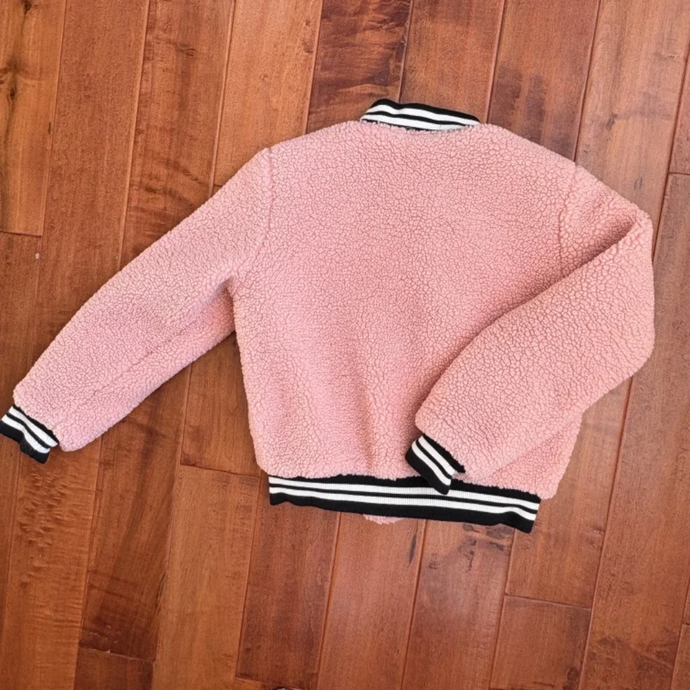 Urban Republic Sherpa Varsity Jacket‎ Girls L 14/16 Pink 5024